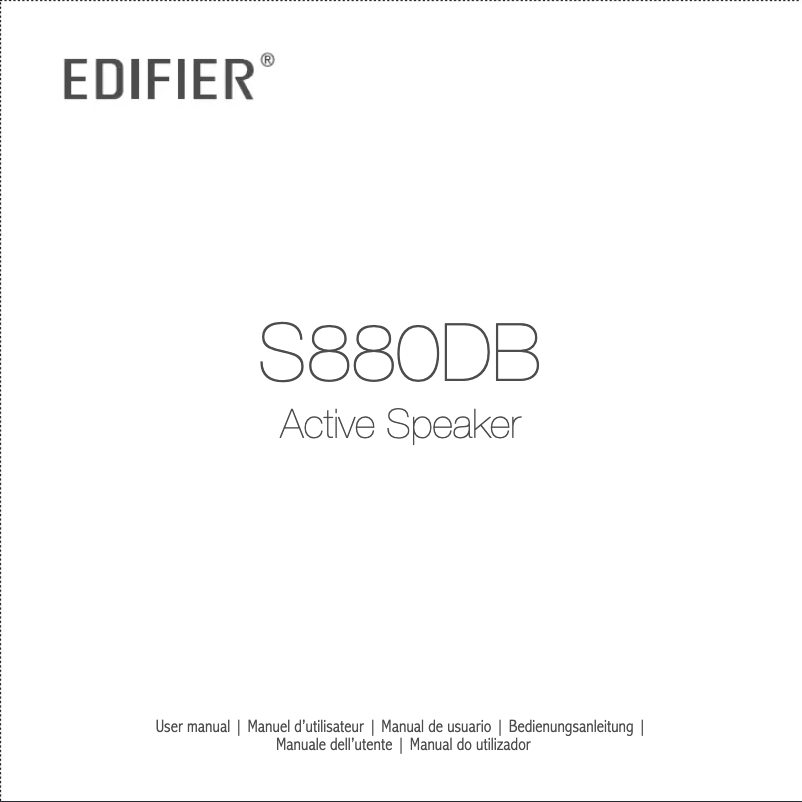 Image de la première page du manuel de l'appareil S880DB