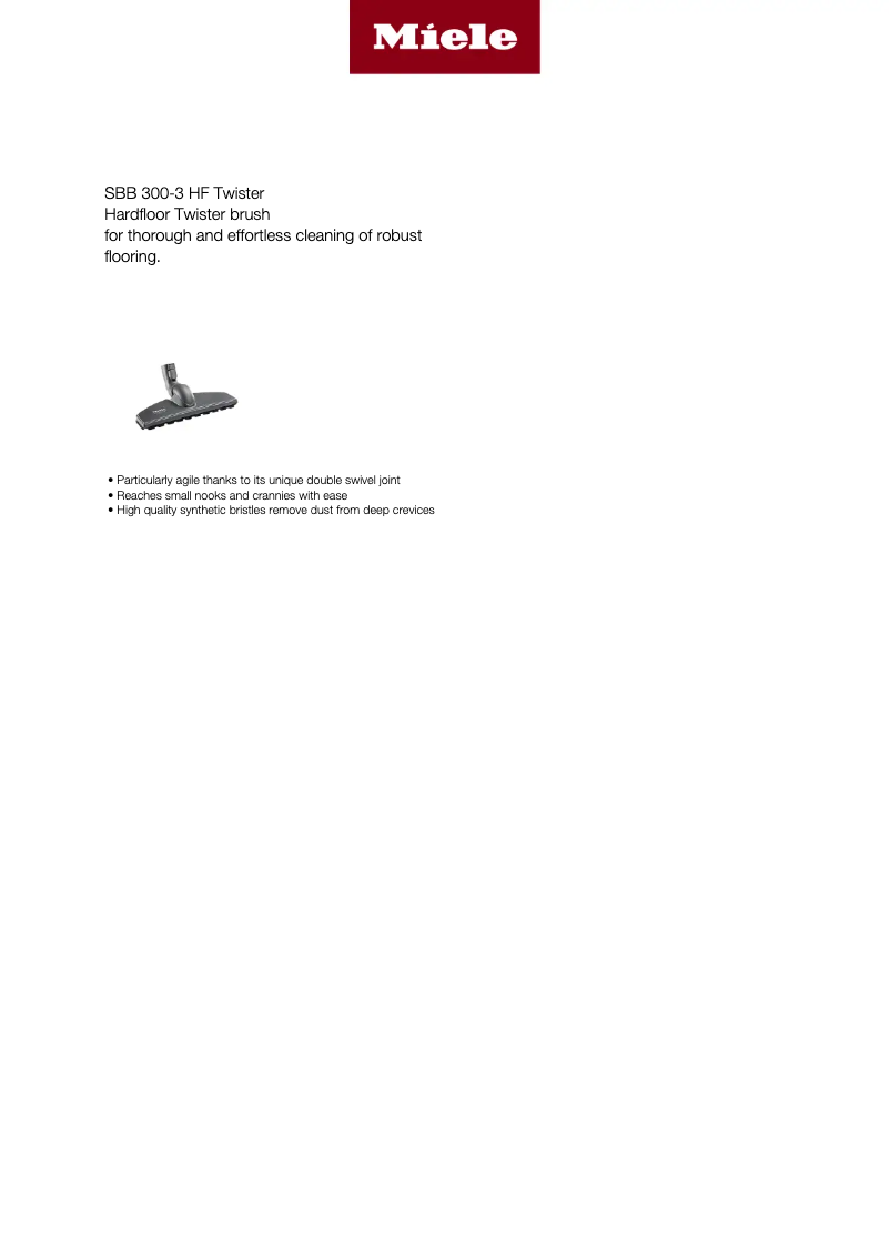 Image de la première page du manuel de l'appareil SBB 300-3 HF Twister