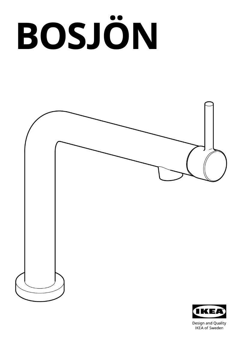 Page 1 de la notice Manuel utilisateur Ikea BOSJÖN 803.039.27
