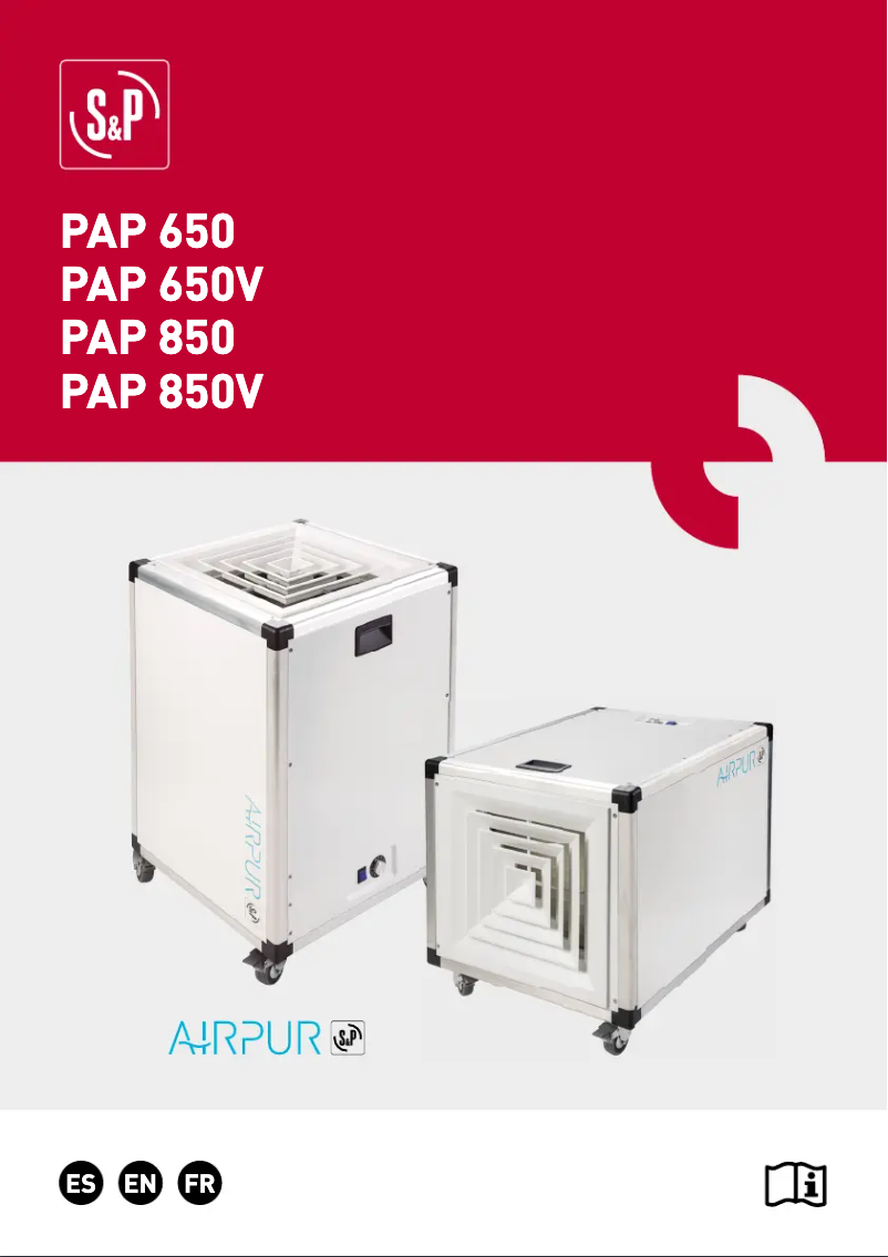 Page 1 de la notice Manuel utilisateur Soler & Palau PAP 850V