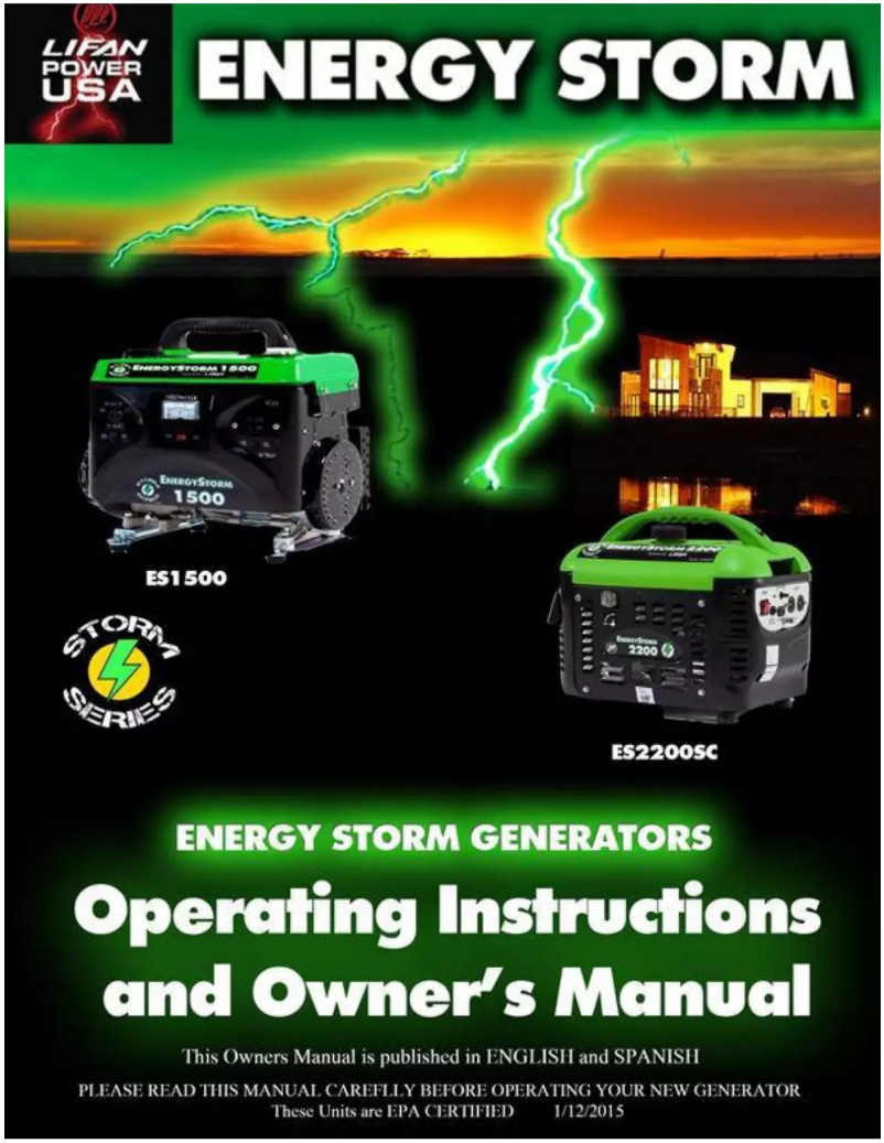Page 1 de la notice Manuel utilisateur Lifan Energy Storm 1500