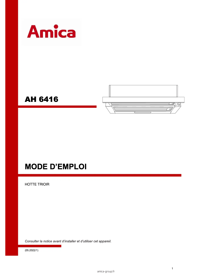 Image de la première page du manuel de l'appareil AH6416