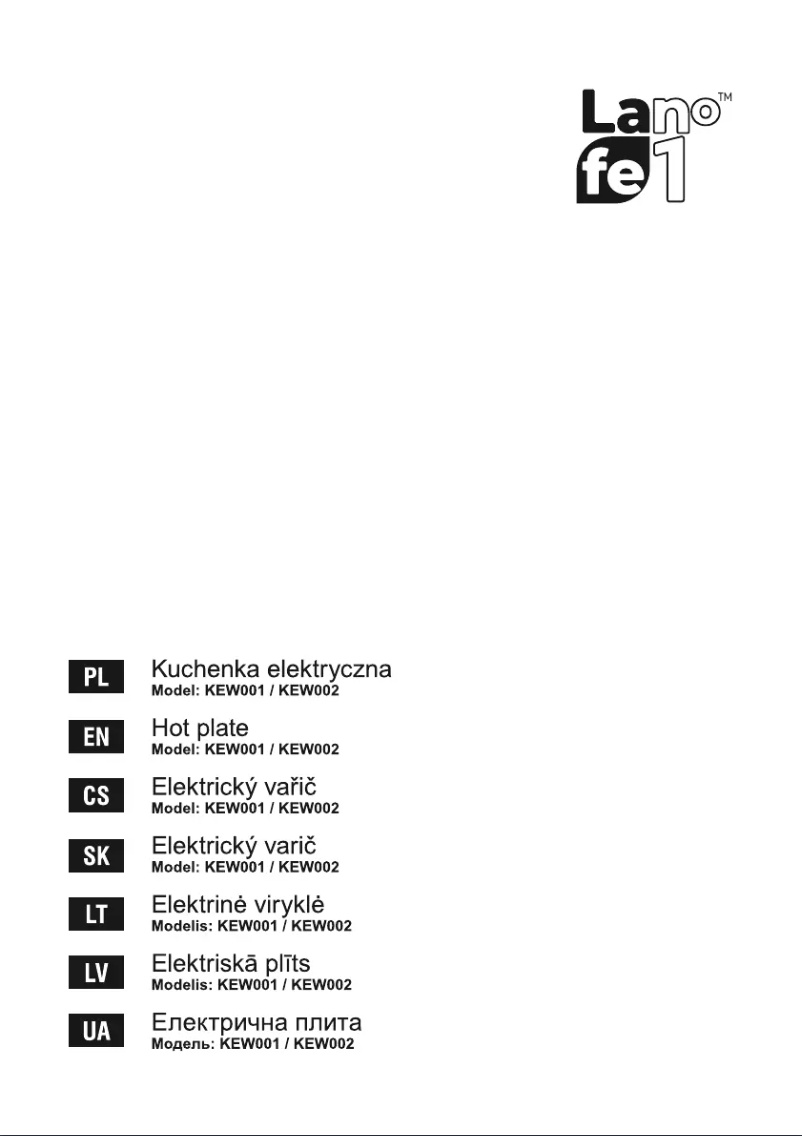 Page 1 de la notice Manuel utilisateur Lafe KEW001