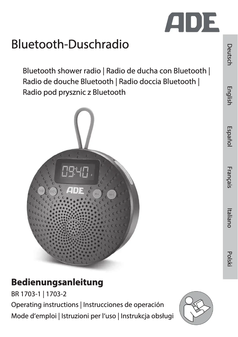 Image de la première page du manuel de l'appareil BR 1703-1