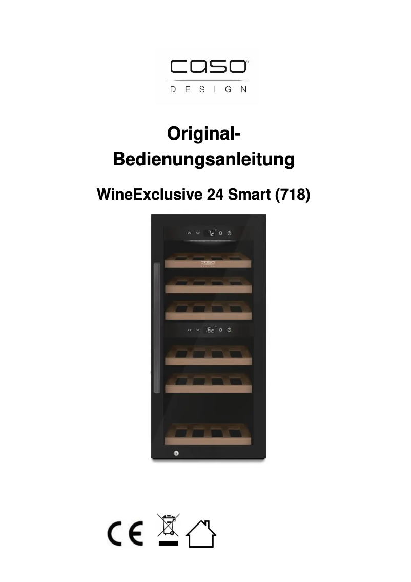 Page 1 de la notice Manuel utilisateur Caso WineExclusive 24 Smart
