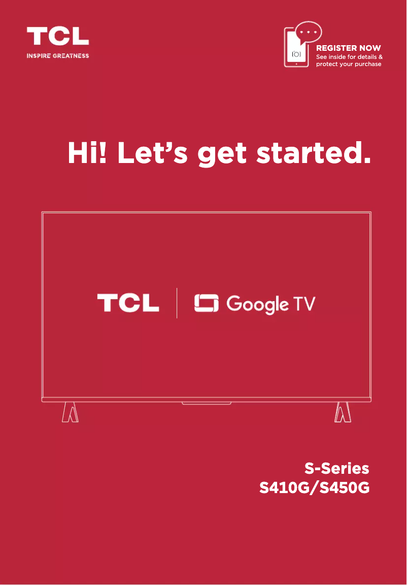 Page 1 de la notice Manuel utilisateur TCL 65S450G