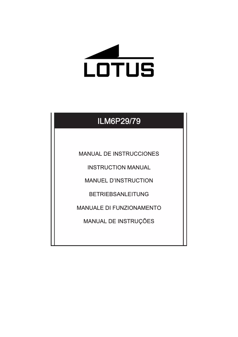 Page 1 de la notice Manuel utilisateur Lotus 15903