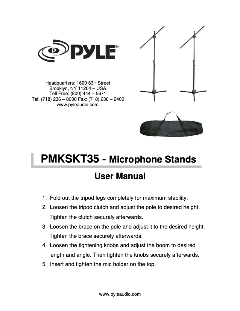 Page n°1 - Manuel utilisateur Pyle PMKSKT35