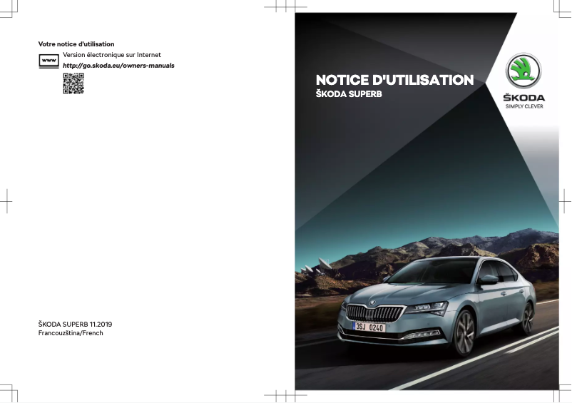 Page 1 de la notice Manuel utilisateur Skoda Superb (2019)