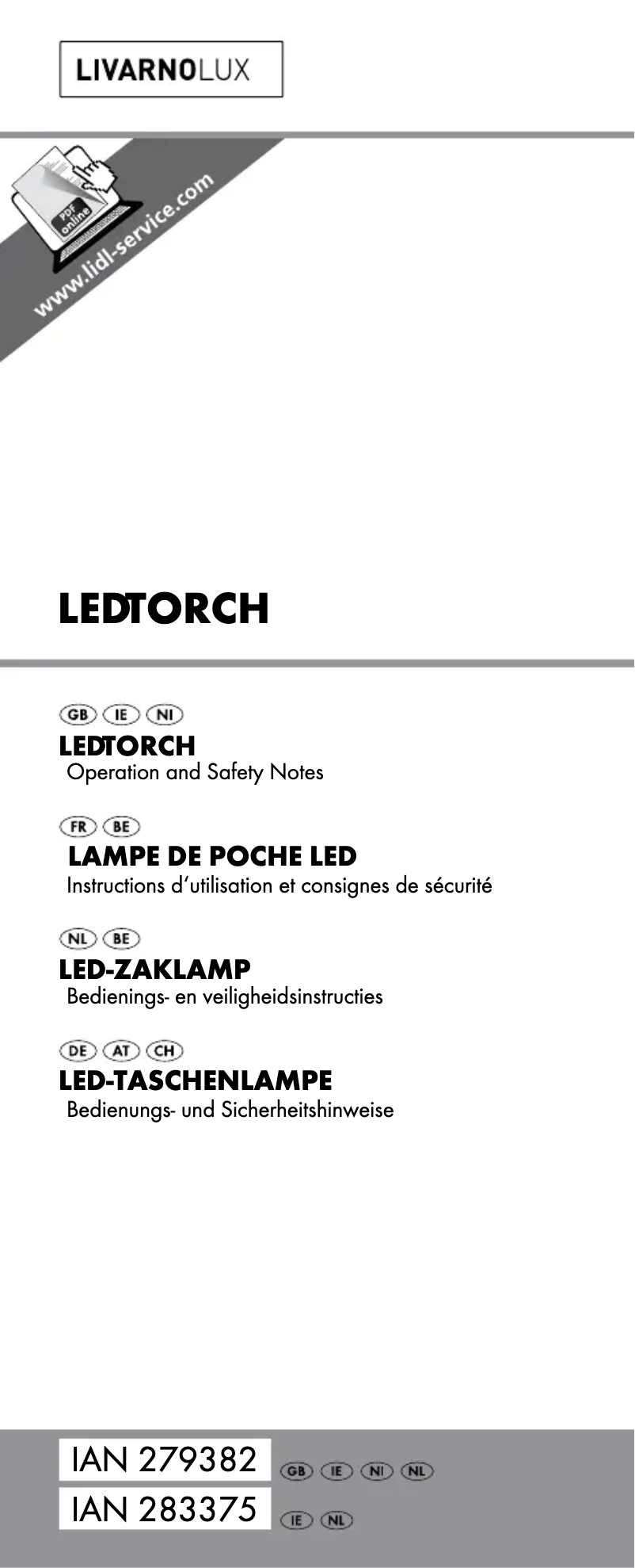 Image de la première page du manuel de l'appareil IAN 279382