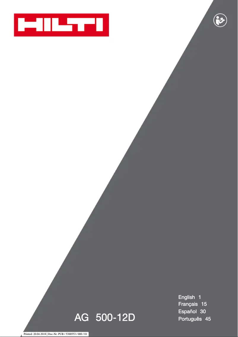 Imagen de la primera página del manual del dispositivo AG 500-12D