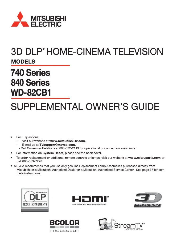 Image de la première page du manuel de l'appareil WD-82840