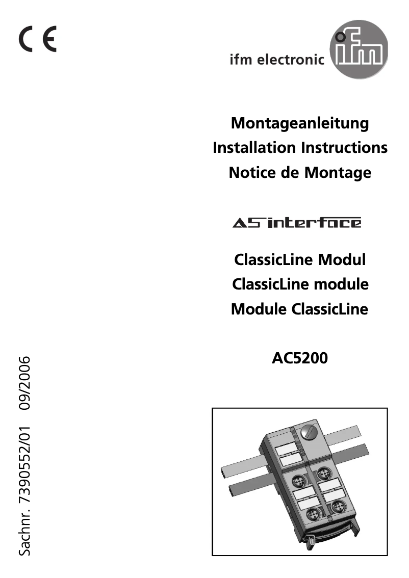 Page n°1 - Manuel utilisateur IFM AC5200