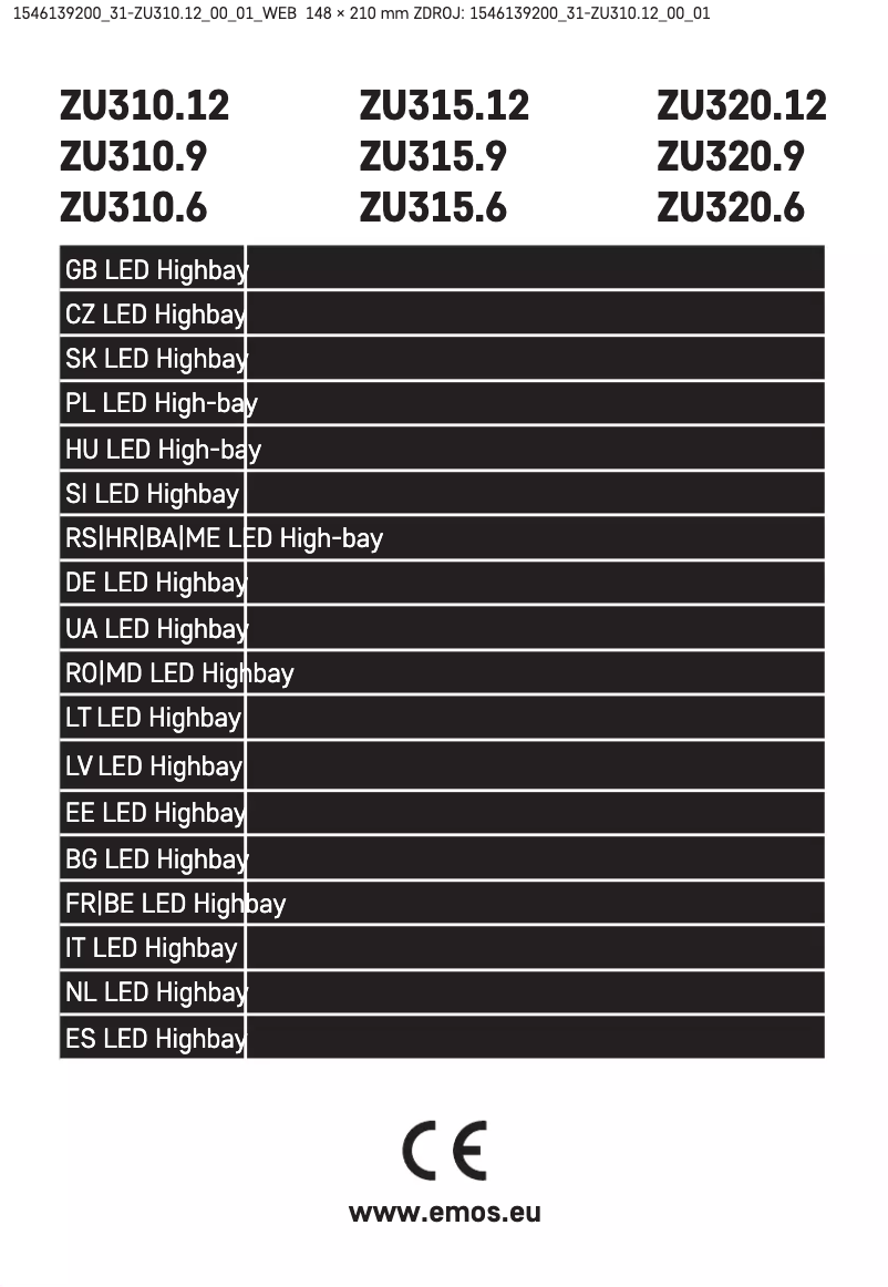 Image de la première page du manuel de l'appareil ZU310.12
