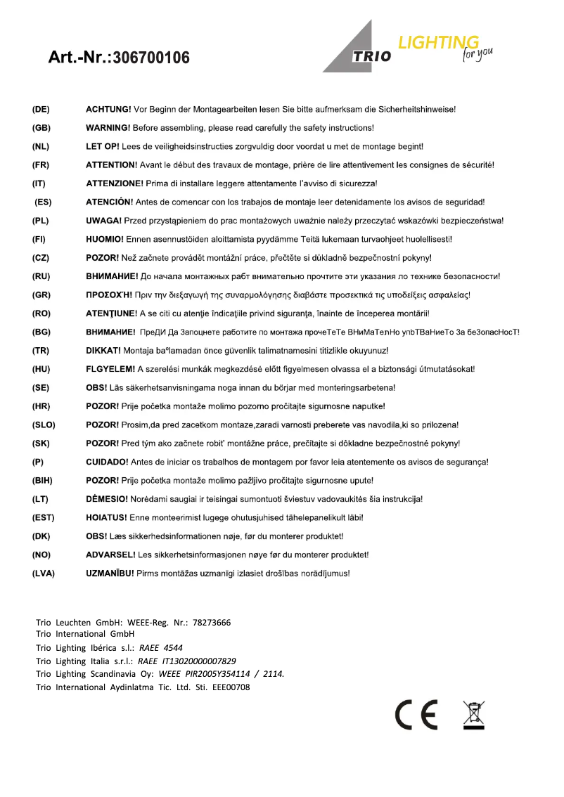 Image de la première page du manuel de l'appareil Hamilton 306700106
