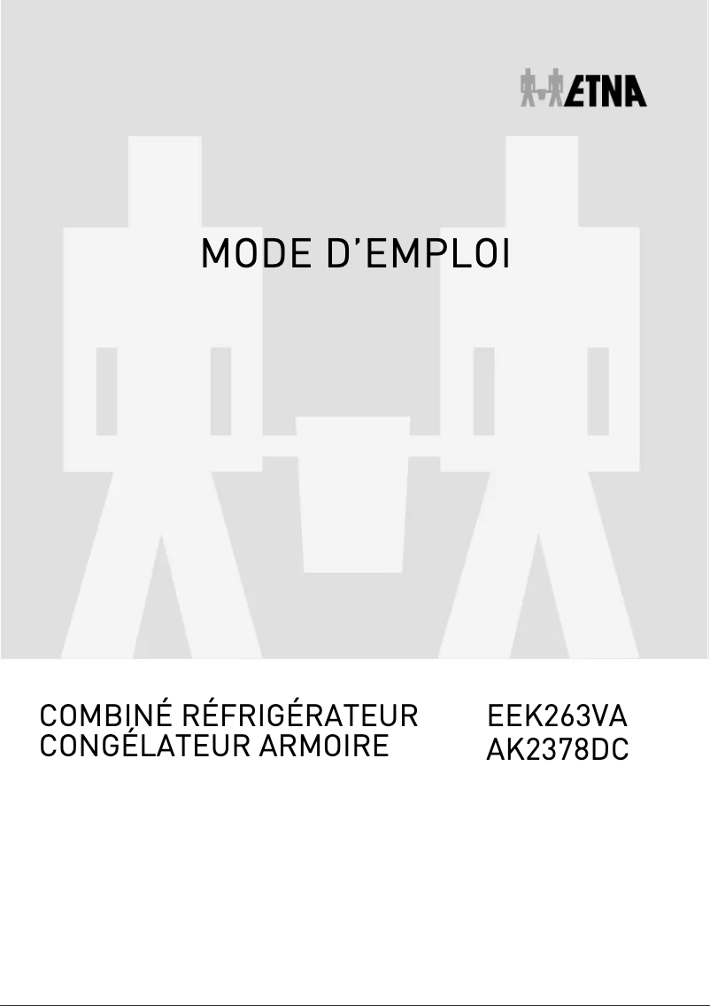 Page 1 de la notice Mode d'emploi Etna AK2378DC