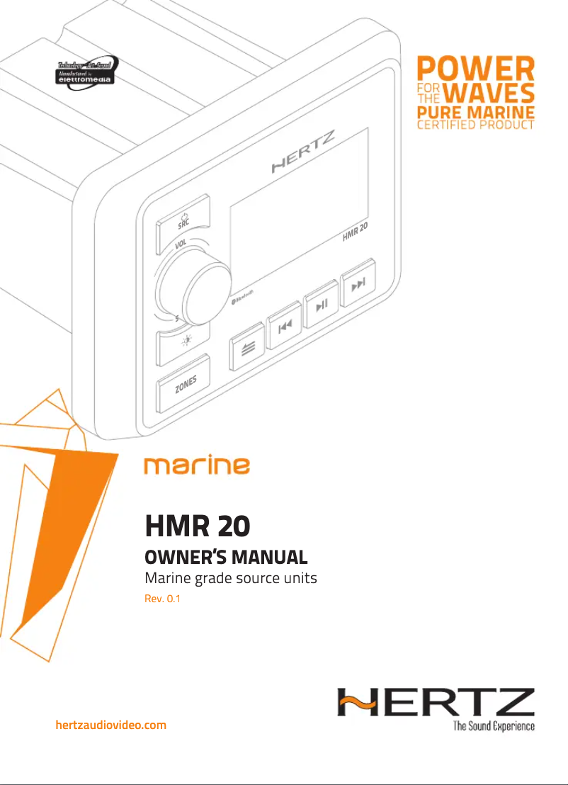 Image de la première page du manuel de l'appareil HMR 20