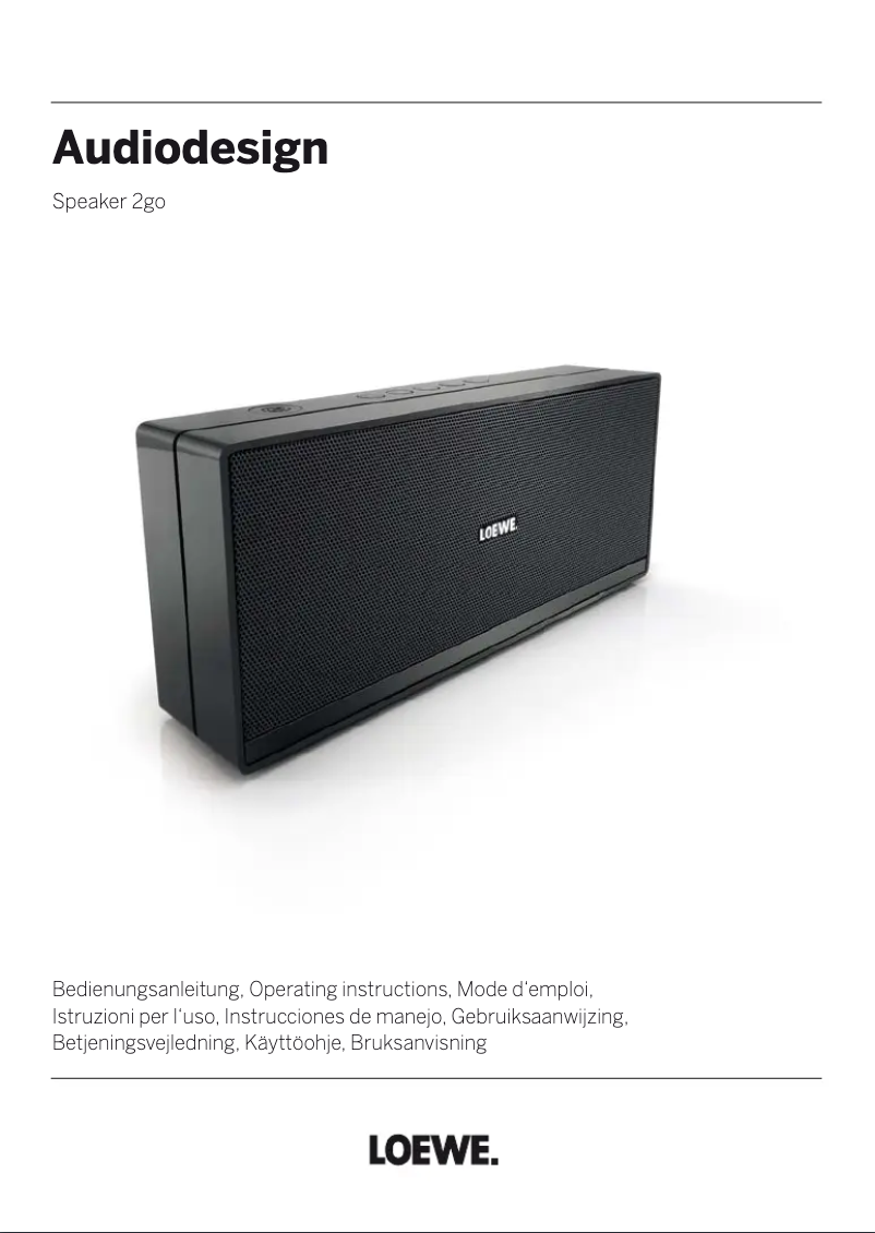 Page n°1 - Manuel utilisateur Loewe Speaker 2go