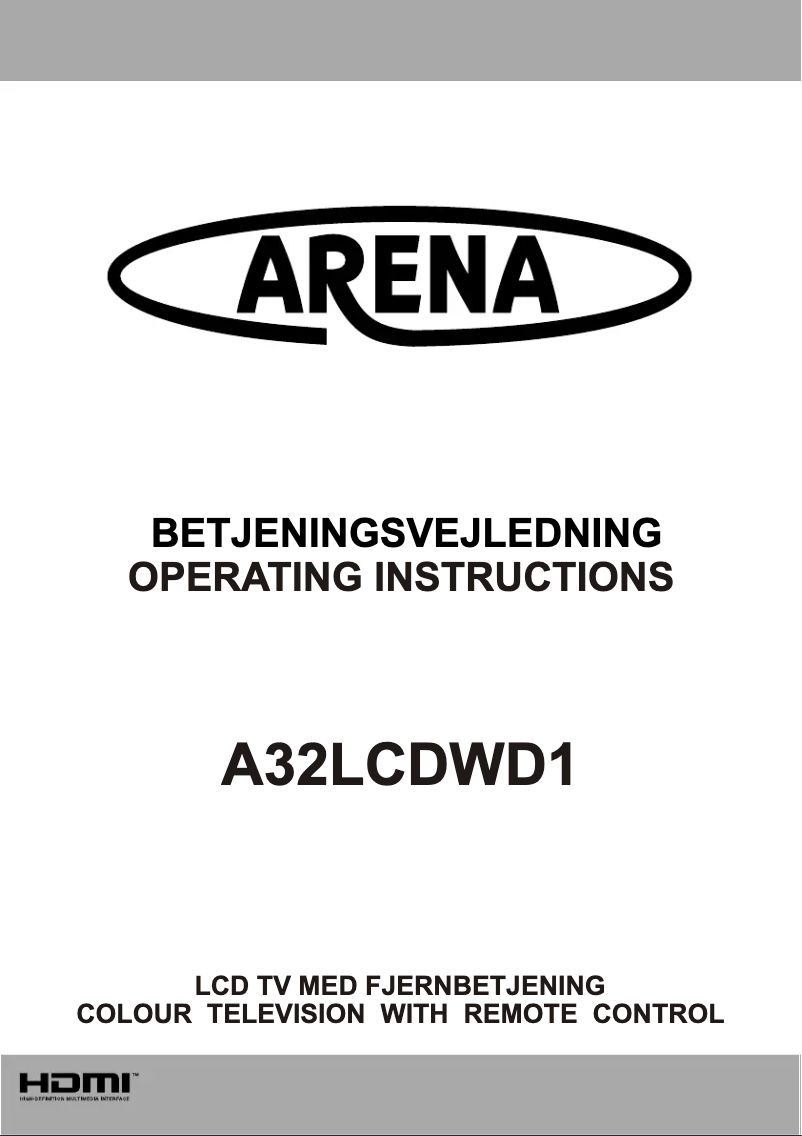 Page n°1 - Manuel utilisateur Arena A32LCDWD1