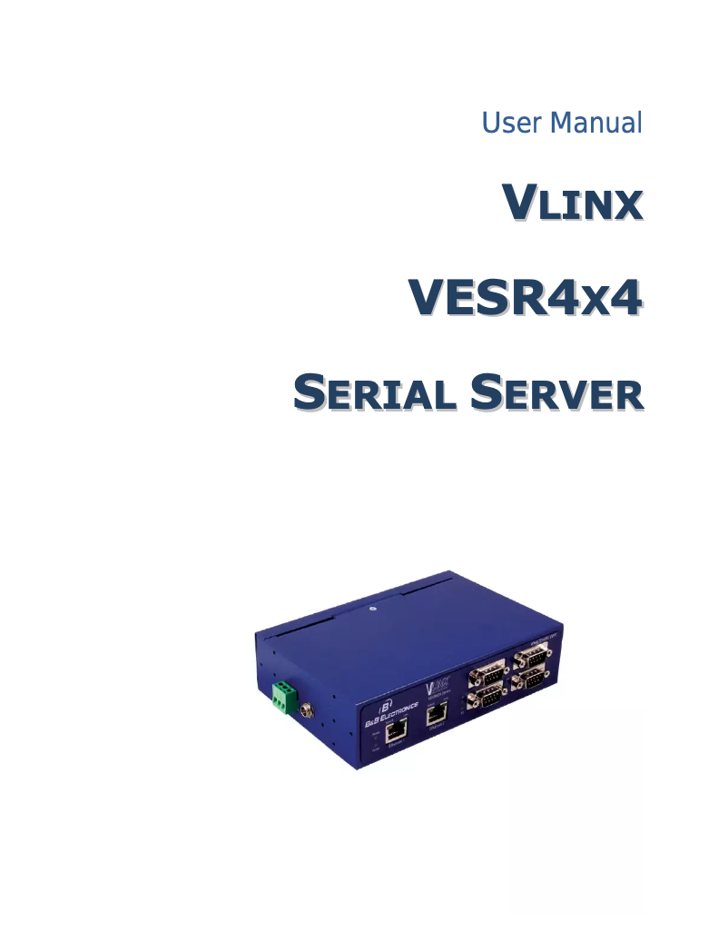 Page n°1 - Manuel utilisateur B&B Electronics VESR424D-MT