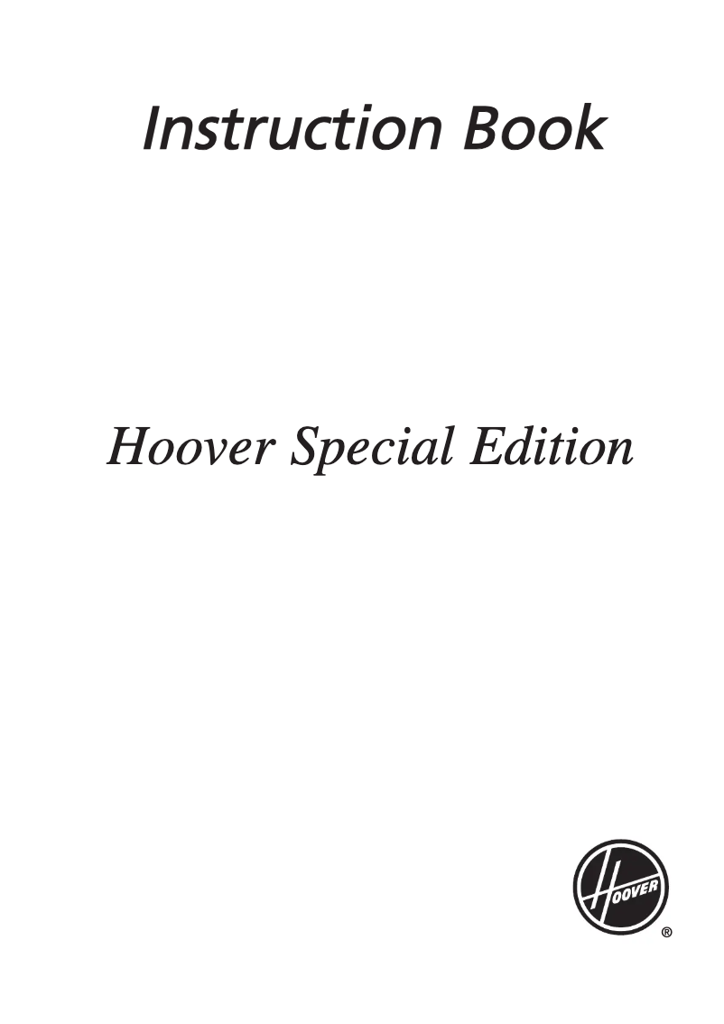Page n°1 - Manuel utilisateur Hoover SE 234-80