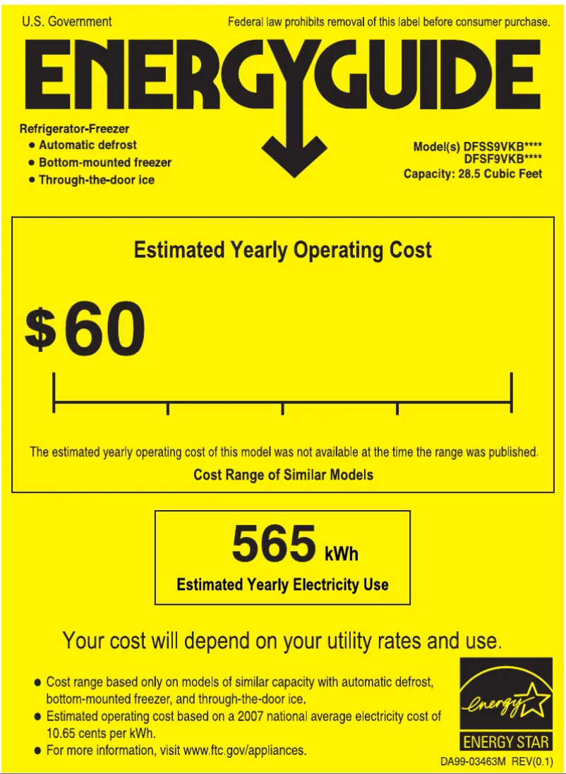 Image de la première page du manuel de l'appareil DFSF9VKBBB