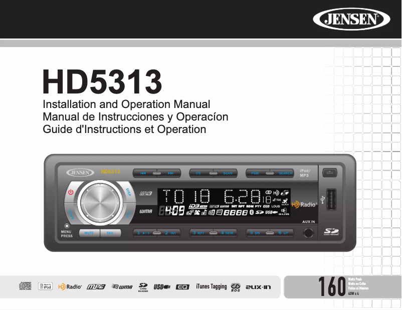 Page n°1 - Manuel utilisateur Jensen HD5313