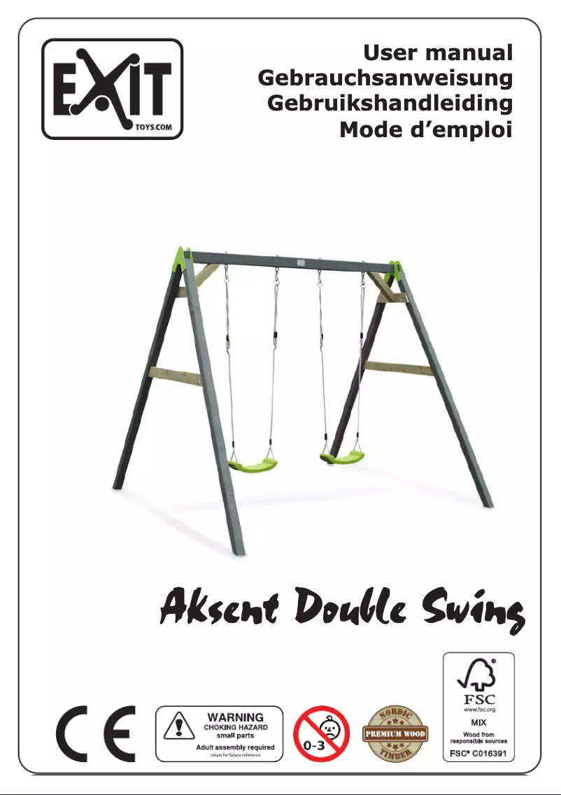 Page 1 de la notice Manuel utilisateur EXIT Aksent Double Swing