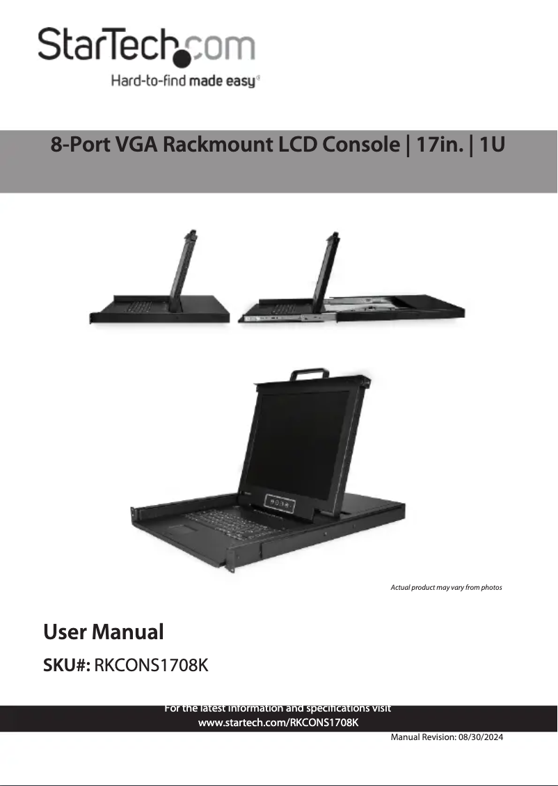 Image de la première page du manuel de l'appareil RKCONS1708K