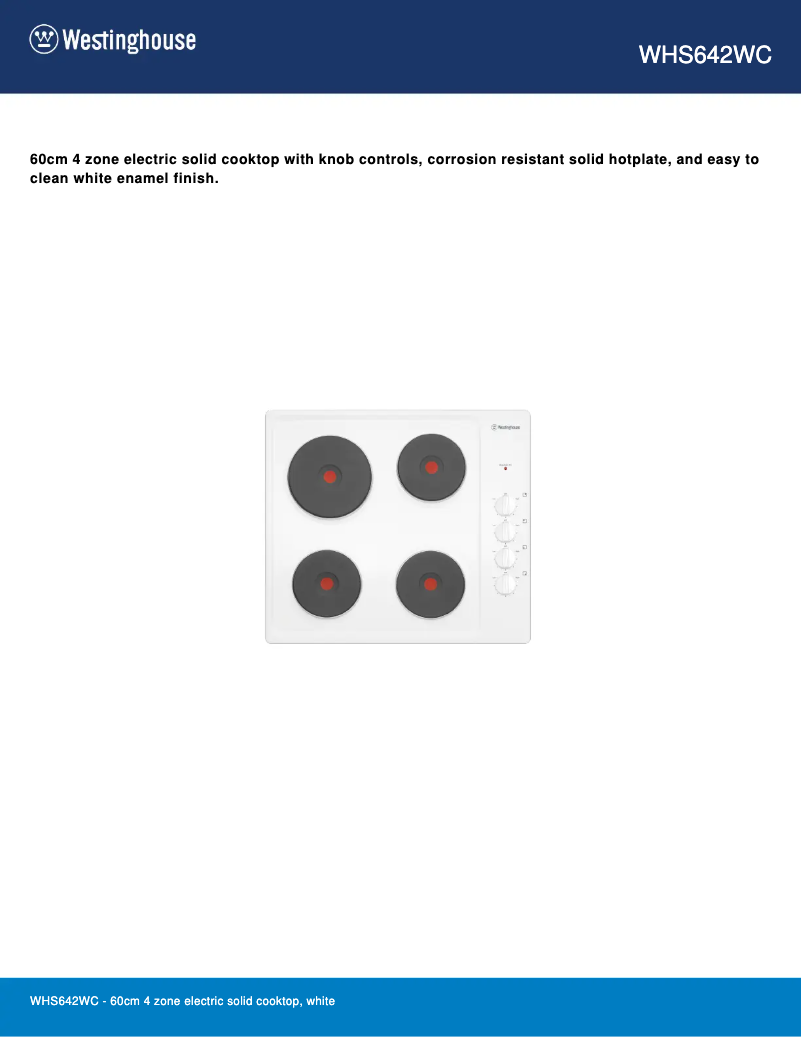 Image de la première page du manuel de l'appareil WHS642WC