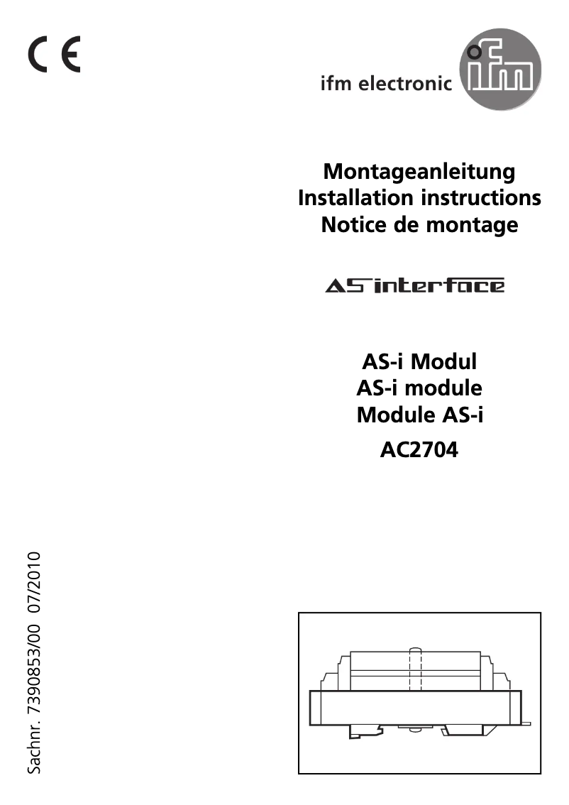 Page n°1 - Manuel utilisateur IFM AC2704