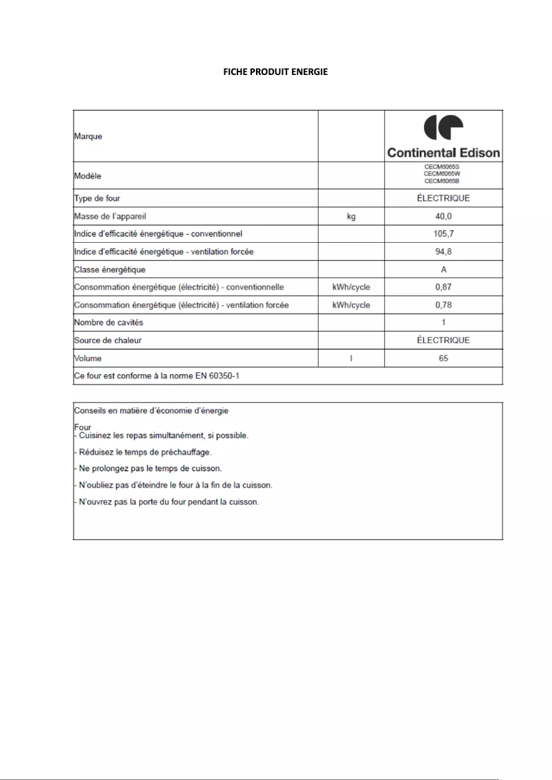 Image de la première page du manuel de l'appareil CECM6065B