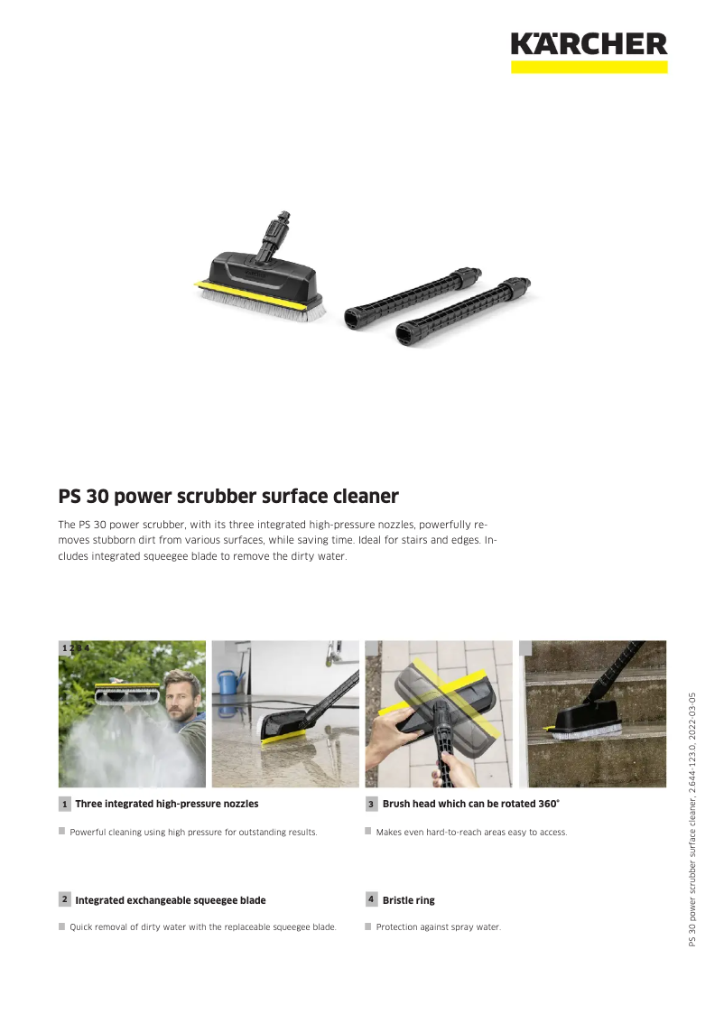 Page n°1 - Fiche technique Kärcher PS 30