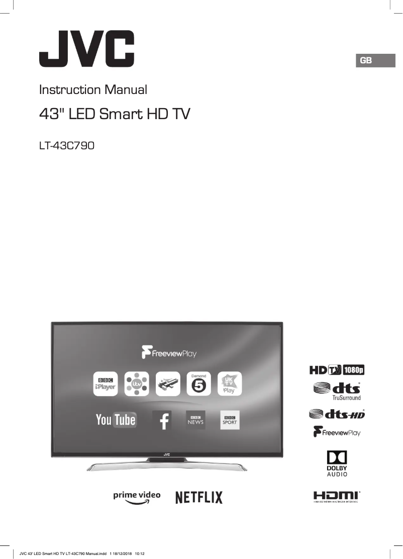 Image de la première page du manuel de l'appareil LT-43C790