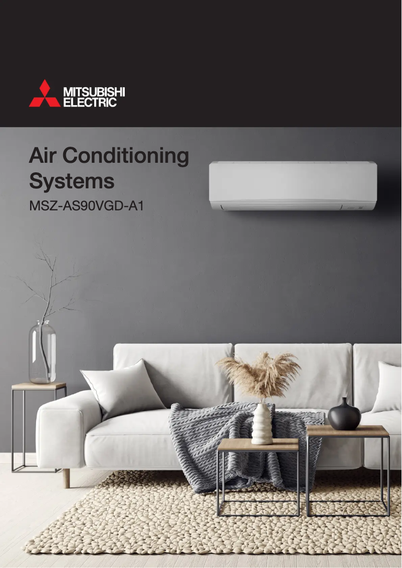 Page 1 de la notice Fiche technique Mitsubishi MSZ-AS90VGD