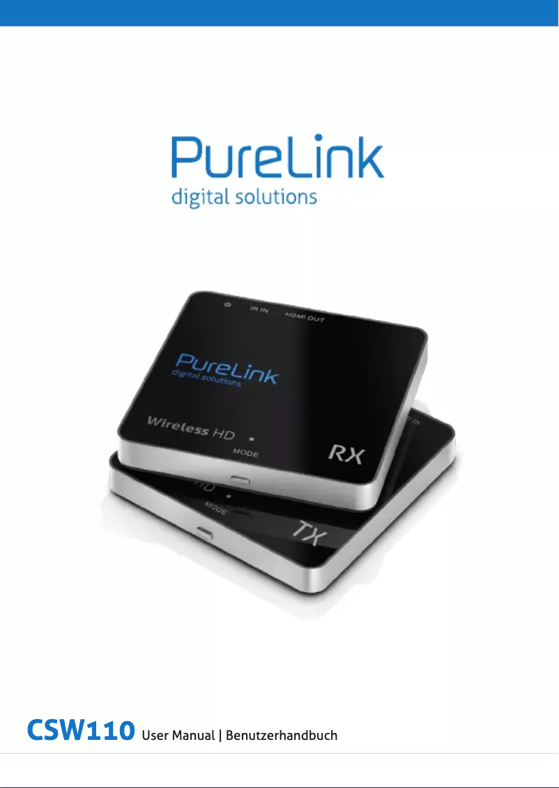Page 1 de la notice Manuel utilisateur PureLink CSW110