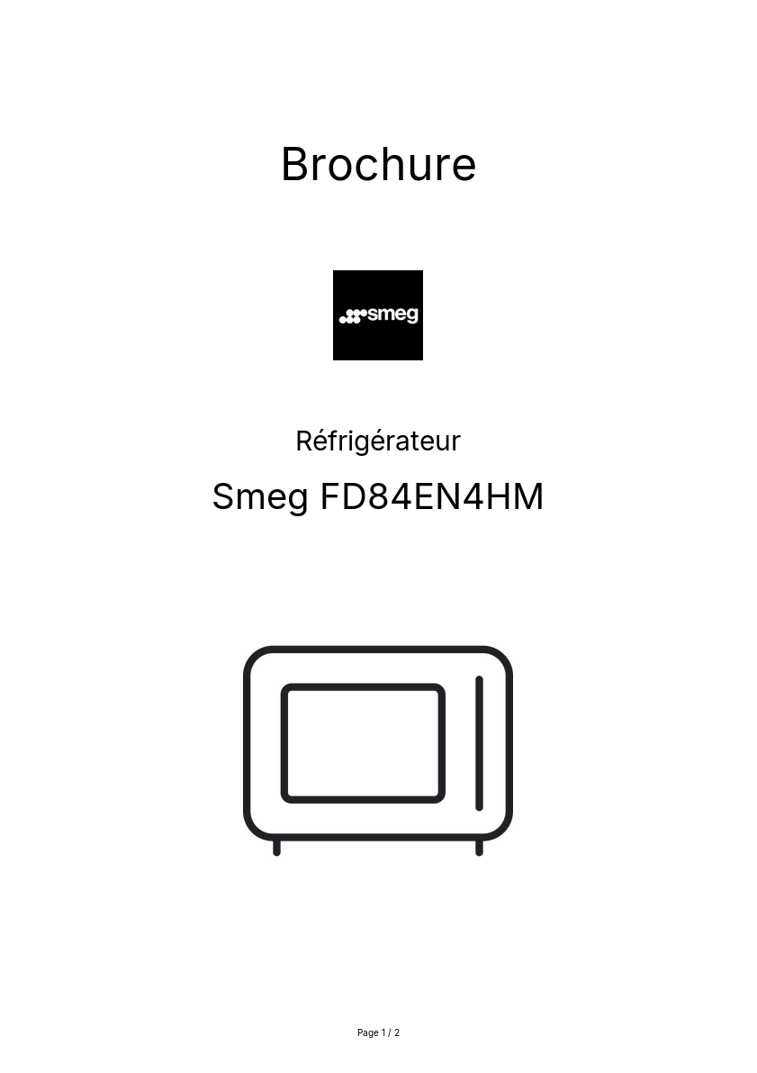 Page n°1 - Brochure Smeg FD84EN4HM