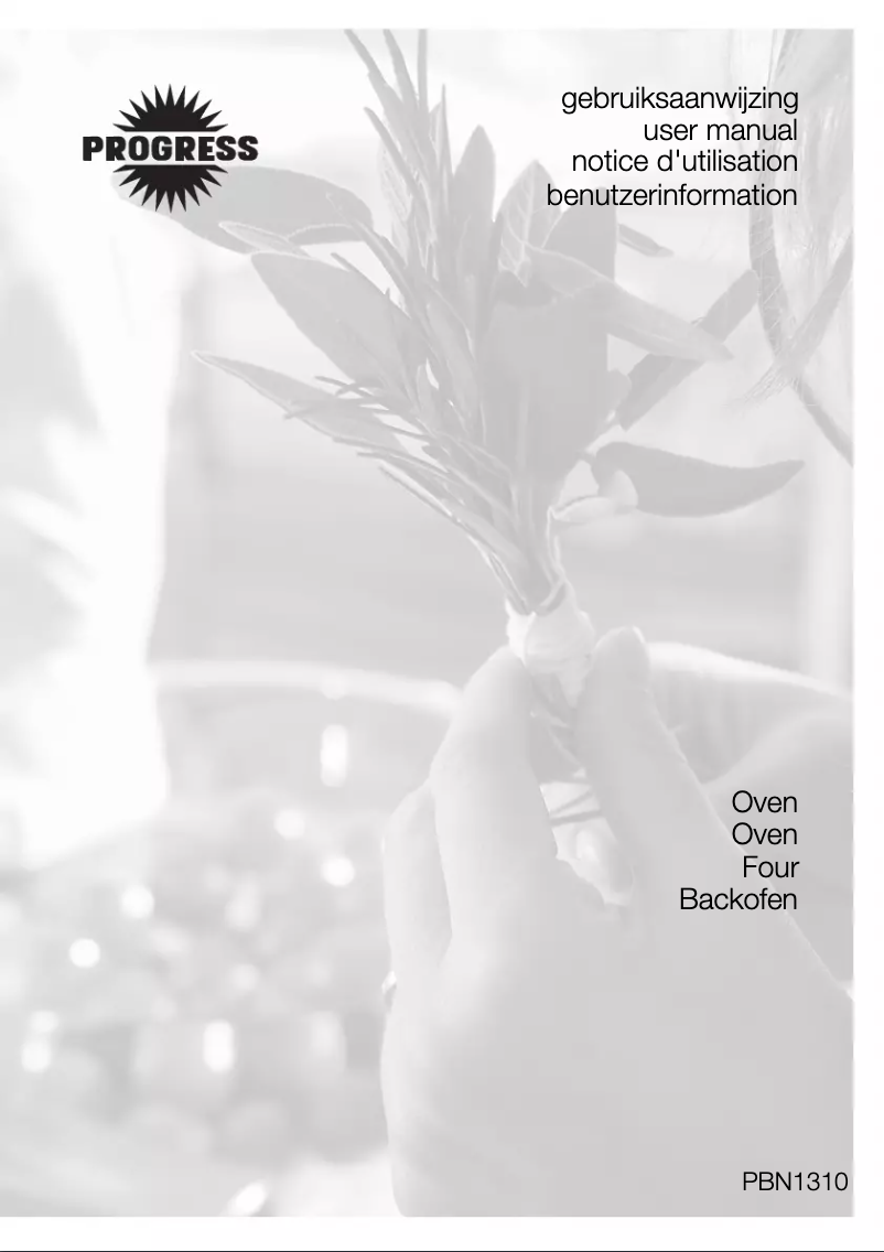 Page 1 de la notice Manuel utilisateur Progress PBN1310X
