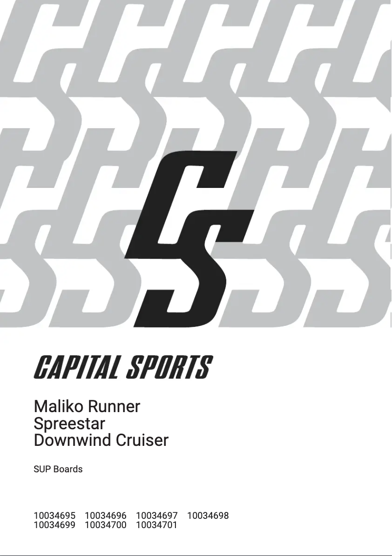 Page 1 de la notice Manuel utilisateur Capital Sports Downwind Cruiser