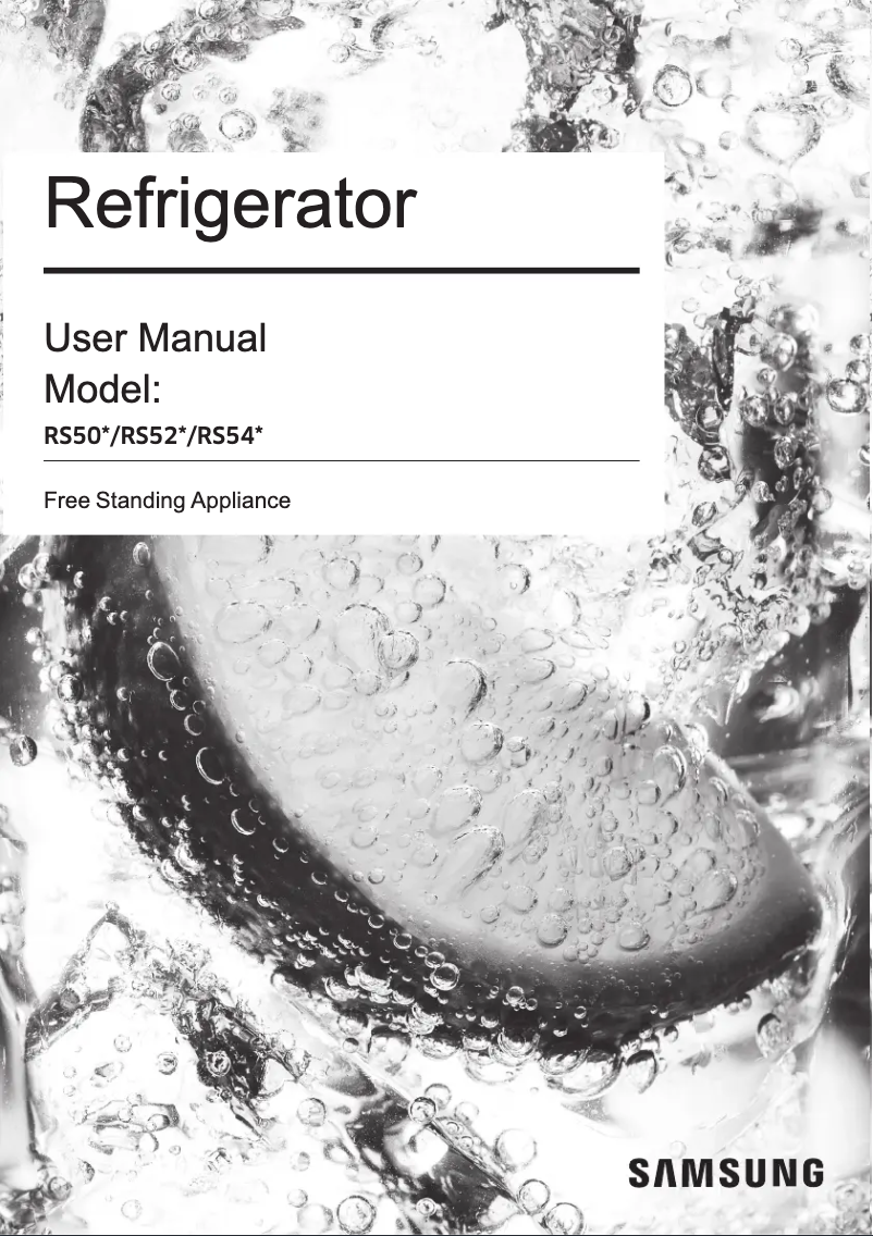 Page n°1 - Manuel utilisateur Samsung RS50N3513SL