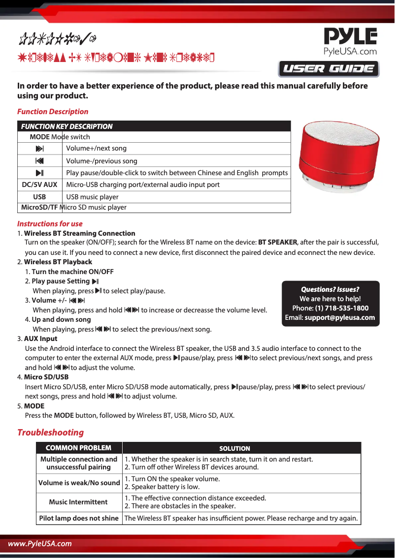 Image de la première page du manuel de l'appareil PPSPKR131