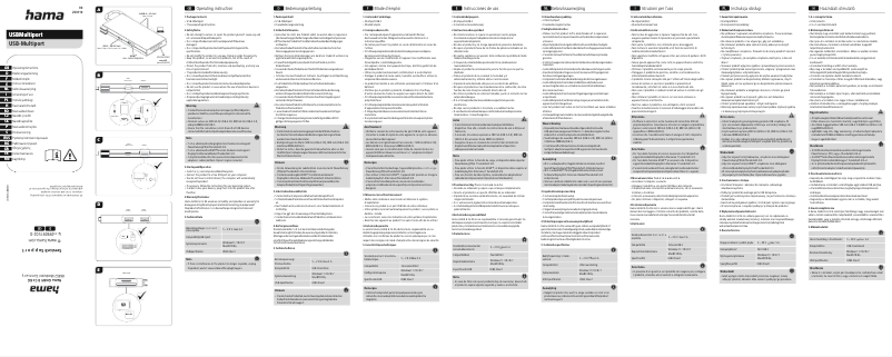 Page n°1 - Manuel utilisateur Hama 00200110