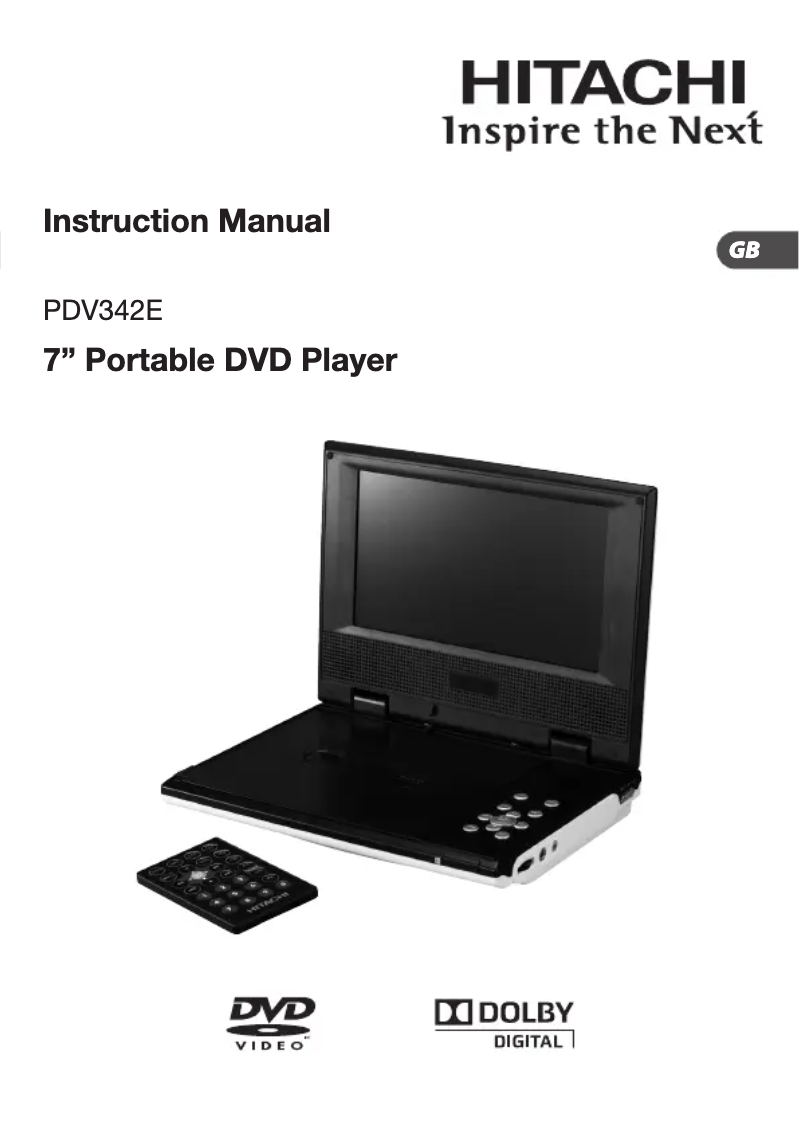 Page n°1 - Manuel utilisateur Hitachi PDV342E