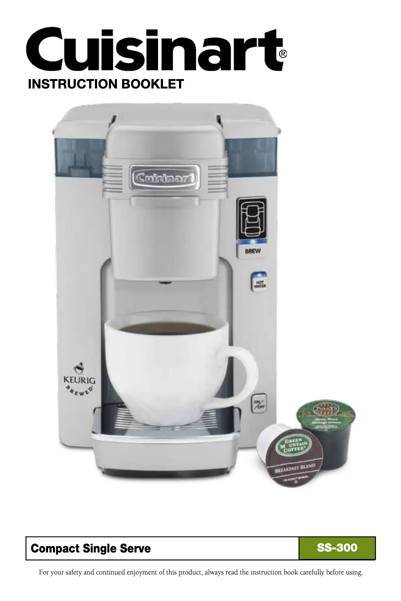 Página 1 del manual Manual de usuario Cuisinart Compact SS-300