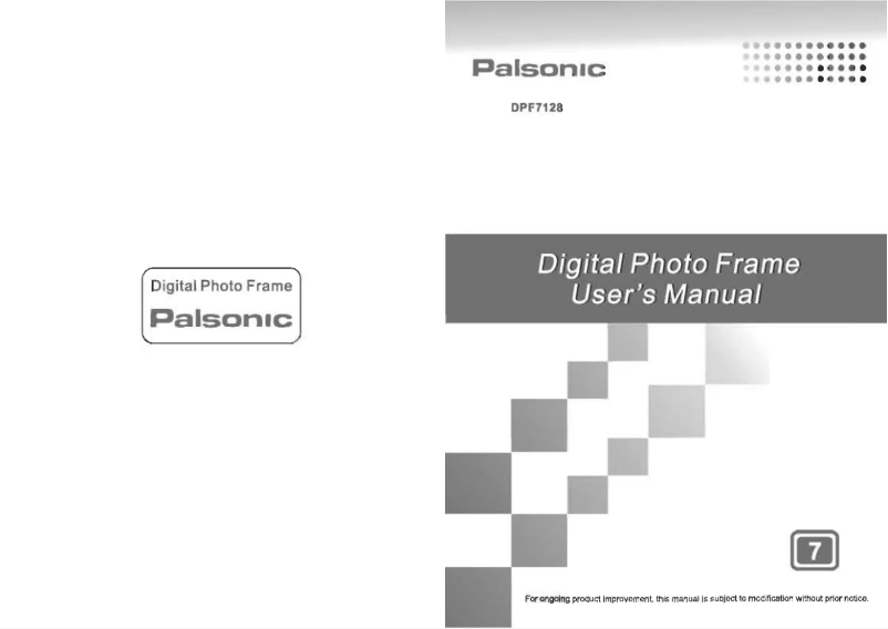 Página 1 del manual Manual de usuario Palsonic DPF7128