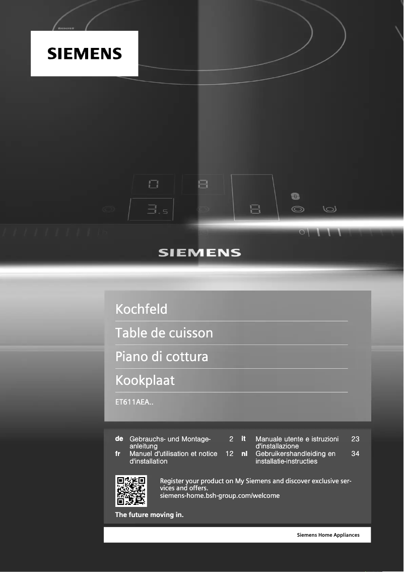 Page 1 de la notice Guide d'installation Siemens ET611AEA1E