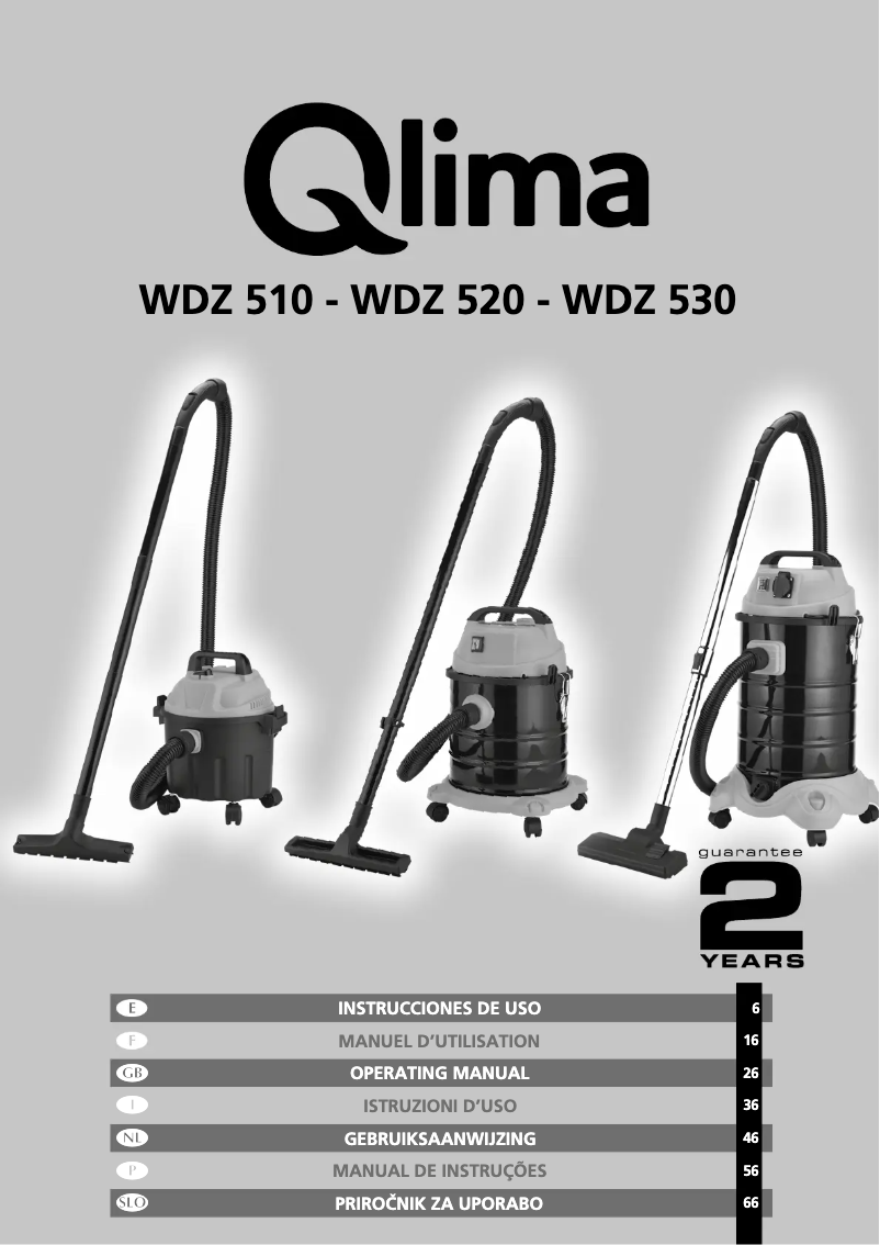 Page n°1 - Manuel utilisateur Qlima WDZ 520