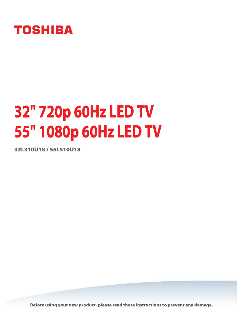 Page n°1 - Manuel utilisateur Toshiba 32L310U18