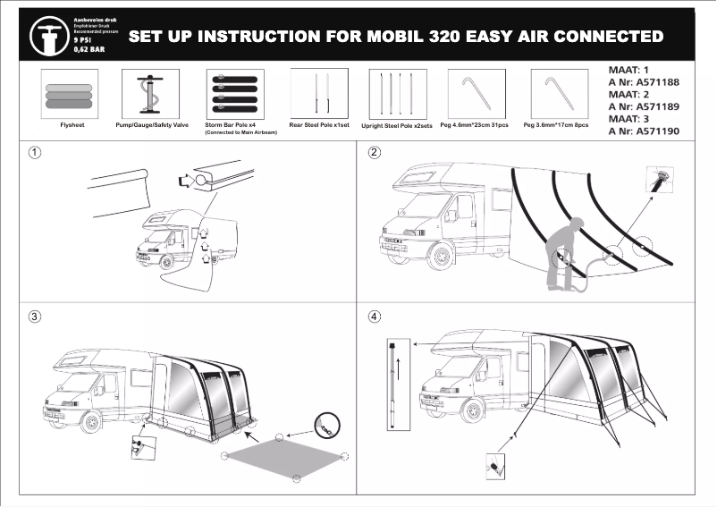 Page 1 de la notice Manuel utilisateur Obelink Mobil 320 Easy Air