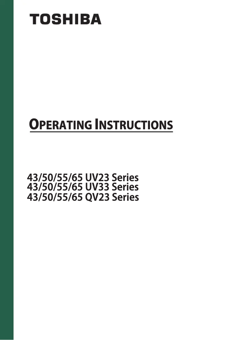 Page n°1 - Manuel utilisateur Toshiba 50UV3463DAW